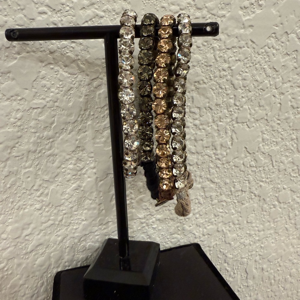 Banana Republic Crystal Bracelets - Silver, Gold, Brown